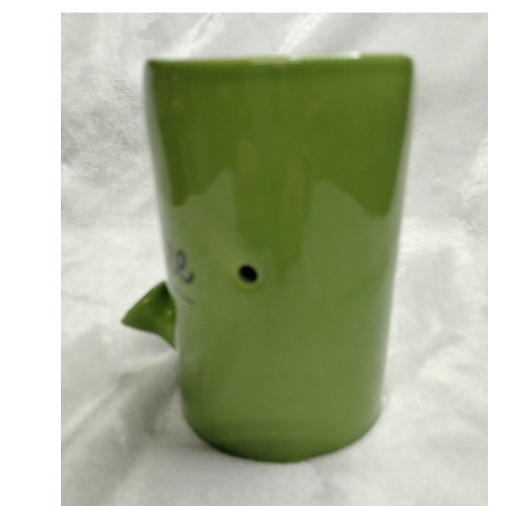 Wake & Bake Coffee Co. Lime Green Ceramic Pipe Mug Novelty Coffee Cup 420 - Picture 2 of 10